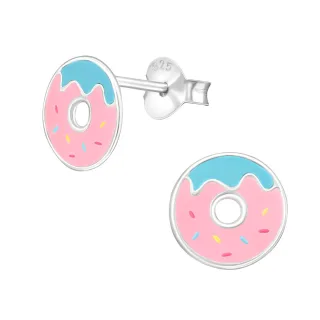 Donut Ohrringe aus 925 Silber