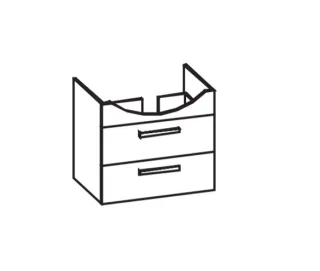 Artiqua 412 Waschtischunterschrank für Isabella K0850 Eiche Ribbeck quer NB, 412-WU2L-I06-7187-444 412-WU2L-I06-7187-444