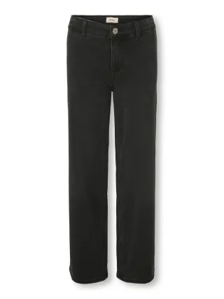 KIDS ONLY - KOGSYLVIE CLEAN WIDE LEG WB DNM PIM washed black - Gr. - 152