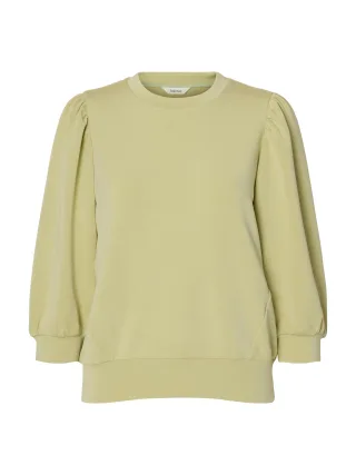 SELECTED WOMEN - SLFTENNY 3/4 SWEAT TOP NOOS lint - Gr. - M