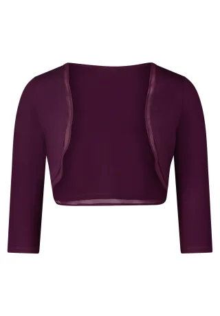 VM by Vera Mont - Bolero-Jacke shiny aubergine - Gr. - 32