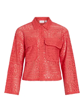 VILA - VIMERINDA CROCHET L/S SHIRT - NOOS - Gr. - S