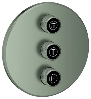 GROHE 3-fach Unterputz-Ventil Grohtherm Smart Control 29122 rund satin steel, 29122MS0 29122MS0