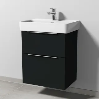Sanipa 3way Waschtischunterbau zu Laufen Pro S Waschtisch mit 2 Auszügen, Vulkan-Matt UP7851V