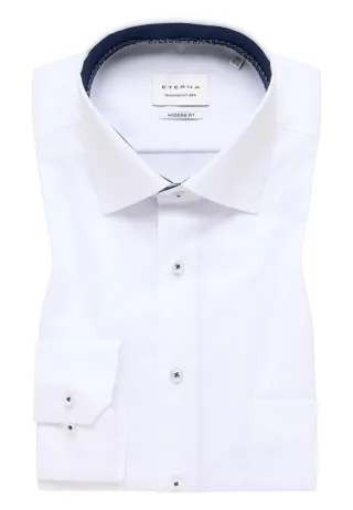 ETERNA - Hemd Twill Langarm weiß - Gr. - 40/Langarm - 68cm