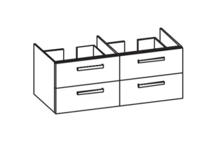 Artiqua 411 Waschtischunterschrank für DuraStyle 233813 Sanremo Eiche quer NB, 411-WU4L-D48-7144-428 411-WU4L-D48-7144-428