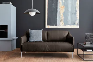 W.SCHILLIG 2,5-Sitzer "sally" mit Metallfüßen in Silber matt, Breite 174 cm