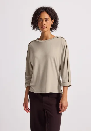 STREET ONE 3/4-Arm-Shirt im soften Baumwoll-Mix