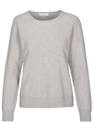 IN LINEA - NOS Pullover, Rundhals 842 stone mel. - Gr. - 36