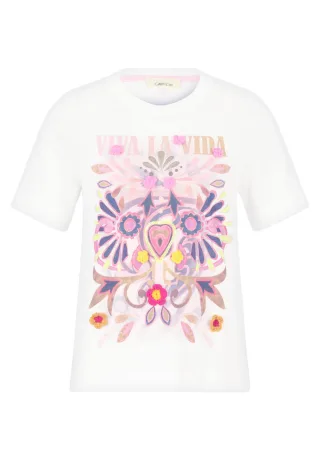 CARTOON - Printshirt weiß - Gr. - 38