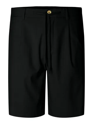 SELECTED MEN - SLHREGULAR-LEROY PLEAT SHORTS NOOS black - Gr. - XL