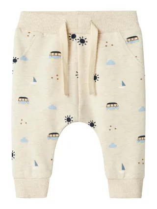 NAME IT - NBMFRIS LIGHT SWEAT PANT BOX UNB peyote melange - Gr. - 56