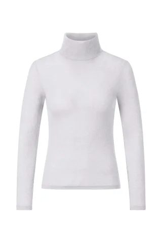 Rich & Royal - Rib Longsleeve Turtle white - Gr. - S