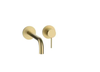 Herzbach MODUL7 Waschtisch-Wandbatterie Farbset 240mm Brass Steel, 70.702402.1.41 70.702402.1.41