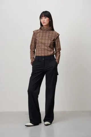 Jane Lushka - Hilary Top Technical Jersey brown - Gr. - XS