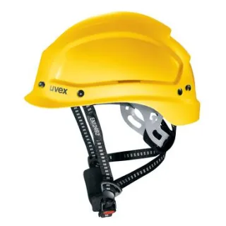 uvex pheos alpine Schutzhelm mit Lüftung - für Höhenarbeiten u- rettung - Bergsteigerhelm  gelb 52 cm - 61 cm - 9773150