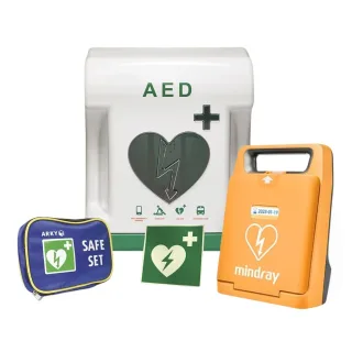 Mindray - Beneheart C1A Defibrillator - vollautomatischer Erste-Hilfe Defibrillator + ARKY Core Plus Schrank
