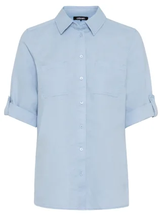 Olsen - Blouse Woven Short Sleeves light blue - Gr. - 38