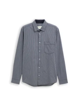 Tom Tailor - Fitted Hemd aus Baumwolle blau - Gr. - XXXL