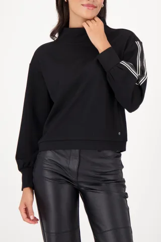 monari - Sweatshirt mit Streifen schwarz - Gr. - 36