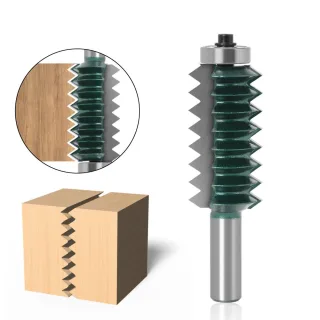 12mm Shank Reversible Finger Glue Joint Router Bit Bearing Finger Joint Router Bit for DIY Door Table Cabinet Shelve Fur