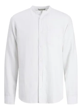 JACK&JONES - JPRCCMAZE SUMMER BAND L/S SHIRT bright white - Gr. - L