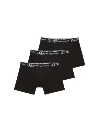 Denim Tom Tailor - Boxershorts im 3er-Pack black - Gr. - S