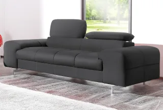 COTTA 2-Sitzer "Chef" Big-Sofa mit Kopfteilverstellung, edle Metallkufen