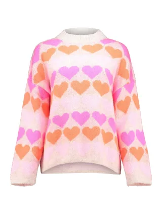 HaILYS - LS A SK Sa44nna beige/pink heart - Gr. - L/XL