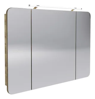 Fackelmann Spiegelschrank MILANO 110x78x16 AsEi 3T,LED-Leu, 84282 84282