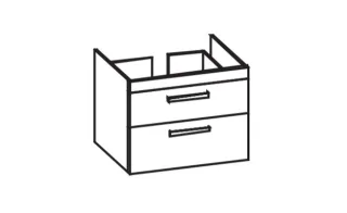 Artiqua 411 Waschtischunterschrank für Starck 3 030480 Eiche Ribbeck quer NB, 411-WU2L-D05-7187-444 411-WU2L-D05-7187-444