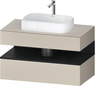 Duravit Qatego Konsolenwaschtischunterbau wandhängend Taupe Supermatt 1000x550x600 mm - QA4731016830 QA4731016830000