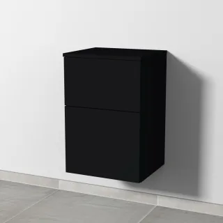 Sanipa 3way Unterschrank mit 2 Auszügen, Schwarz-Matt, SF14408 SF14408