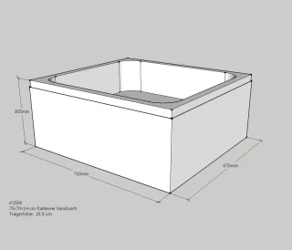 Neuesbad Wannenträger für Kaldewei Sanidusch 70x75x14 SD21019