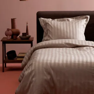 damai Bettwäsche "Streifsatin in Gr. 135x200, 155x220 oder 200x200 cm" 2 Stk. elegante Bettwäsche aus Baumwolle, Bettwäsche mit Reißverschluss