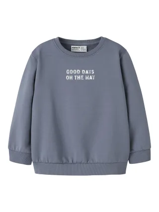NAME IT - NMMSLADE LS NREG SWEAT BRU flint stone - Gr. - 116