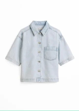 Marc OPolo Casual - Jeanshemd relaxed aus Lyocell-Organic-Cotton-Mix blau - Gr. - M