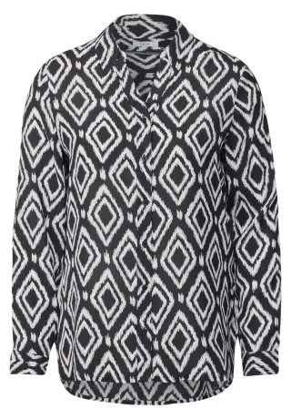 Cecil - Bedruckte Longbluse grau - Gr. - S