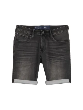 Denim Tom Tailor - TTPIERS SLIM Jeans Shorts mit Superstretch black black denim - Gr. - XXL