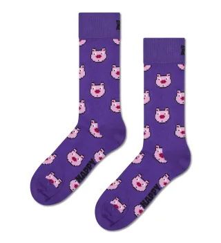 happy socks - Pig Sock Violett - Gr. - 43.5