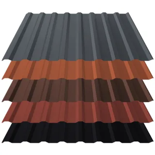 Trapezblech T18 | Dach | 0,50 mm | Stahl | Anti-Tropf 900 g/m² inkl. Vliesrückschnitt | 50 µm Superior HB