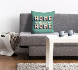 queence Dekokissen "Home sweet Home" mit Schriftzug, Kissenhülle ohne Füllung, 1 Stück