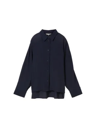 Tom Tailor - Oversized Bluse mit Struktur blau - Gr. - 38