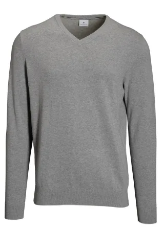 BASEFIELD - V Pullover silver mel. - Gr. - XXL