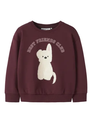 NAME IT - NMFVILOUI LS RLX SWEAT BRU burgundy - Gr. - 104