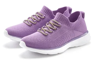 LASCANA Sneaker mit modischer Glitzerschnürung VEGAN