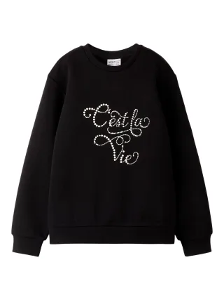 NAME IT - NKFRETTA LS NREG SWEAT BOX BRU black - Gr. - 146/152