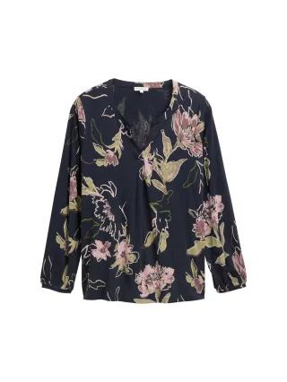 Tom Tailor - Plus Size - Blusenshirt mit Muster big flower design - Gr. - 48