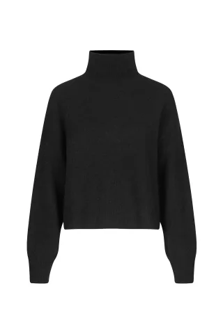 samsøe & samsøe - Rollkragenpullover Nola t-n 7355 schwarz - Gr. - M