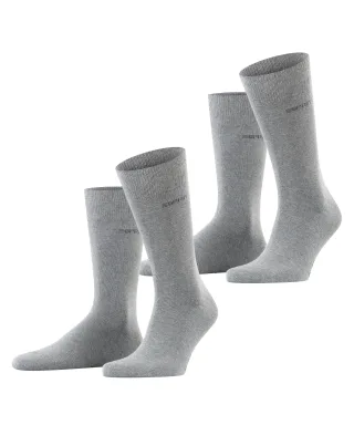 ESPRIT socks & tights - Esprit Basic Uni 2-Pack Herren light greymel. - Gr. - 40.5